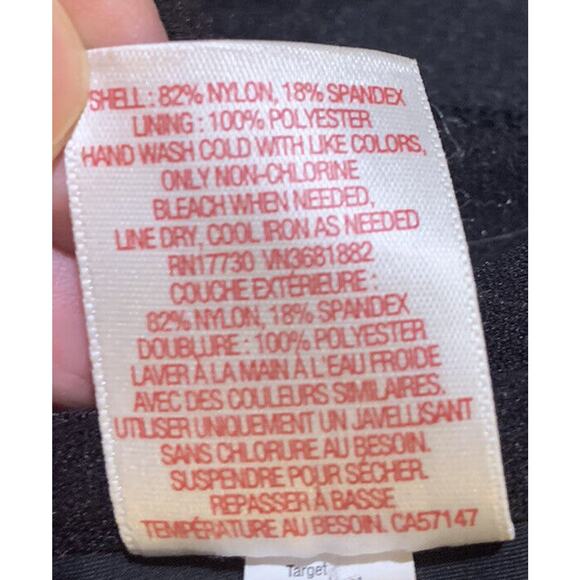 Merona One Piece Swimsuit Womens Medium Deep Black Spaghetti Straps Side Ruching - Picture 8 of 9